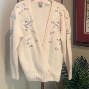 Fuzzy Winter White Sweater